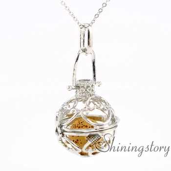 

ball openwork essential oil diffuser necklace essential oil necklace wholesale essential oils necklace essential oil pendant