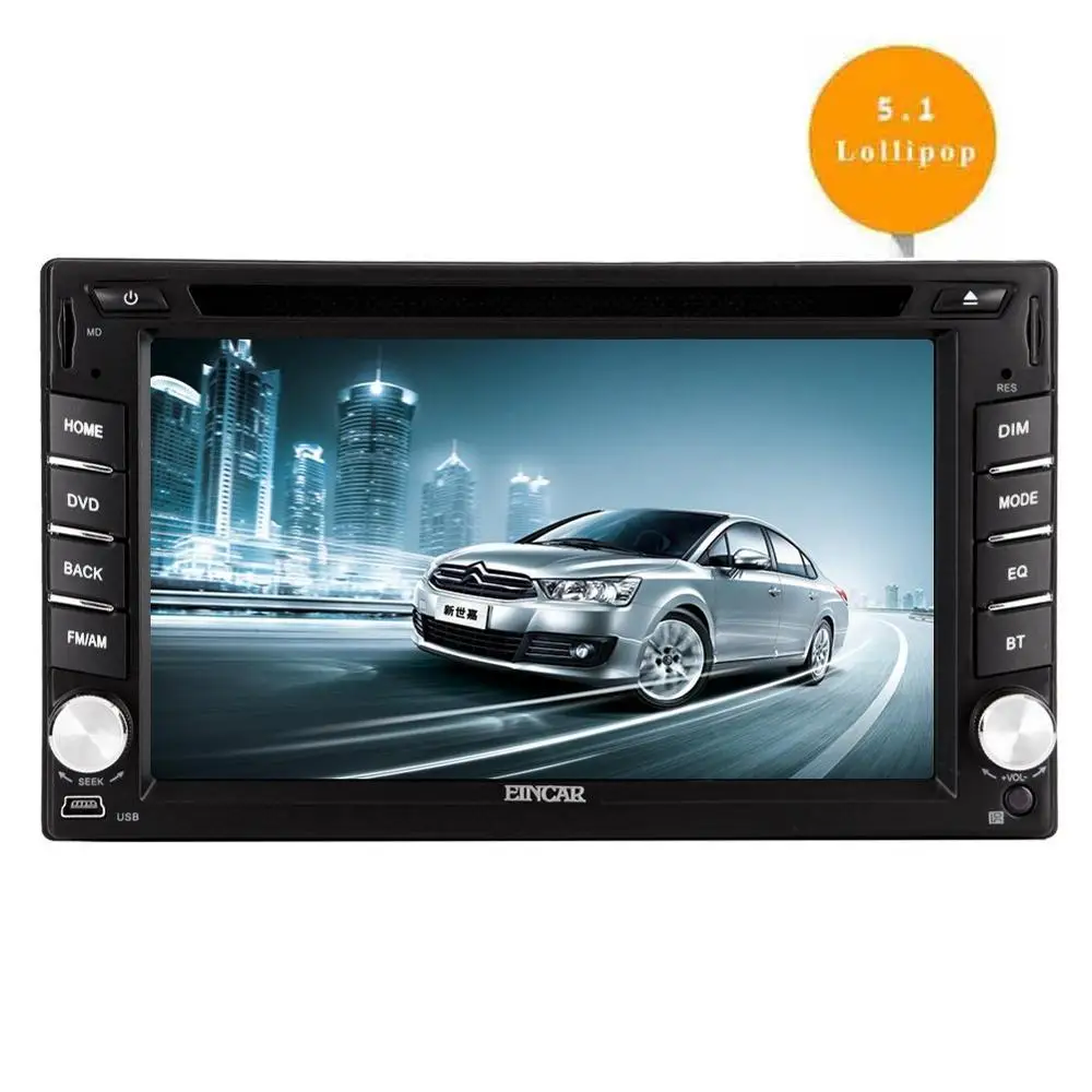 Android 5.1 Double Din Car DVD Player with Quad Core In Dash Navigation