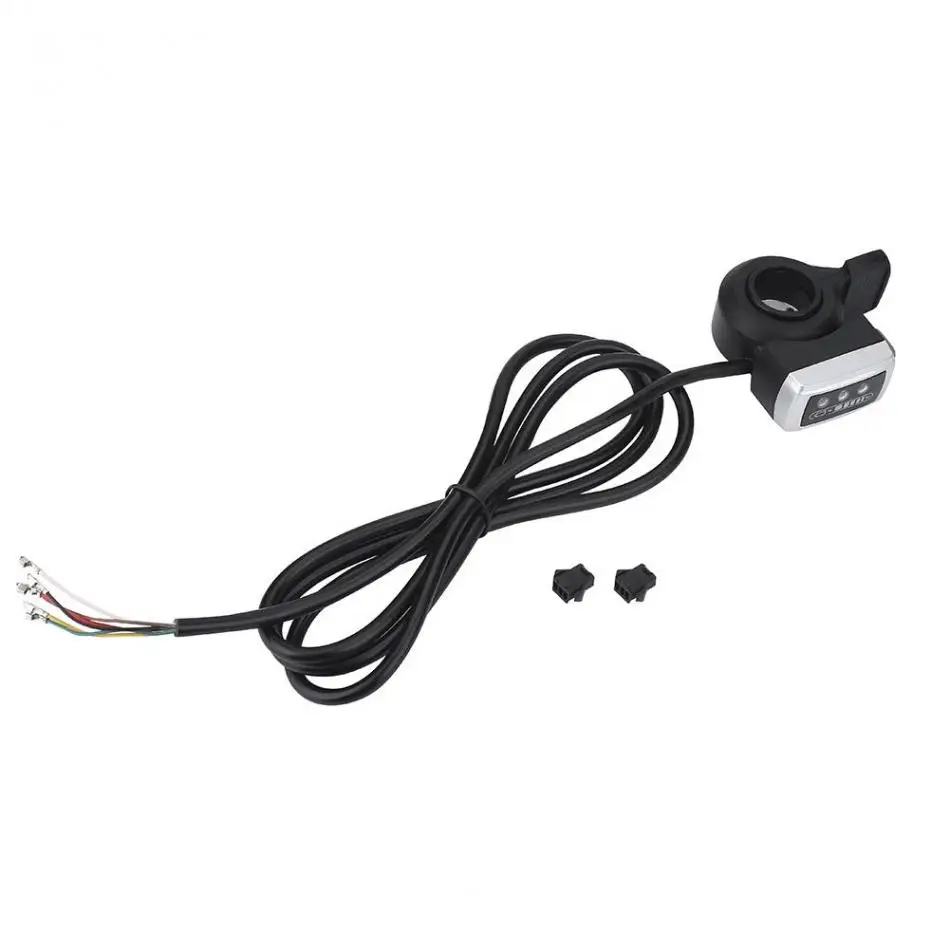 Excellent Ebike Thumb Throttle 36V Speed Control 6 Wires Thumb Throttle on Left / Right Handle for E-Bike Electric Bicycle 1.6m cable wire 3