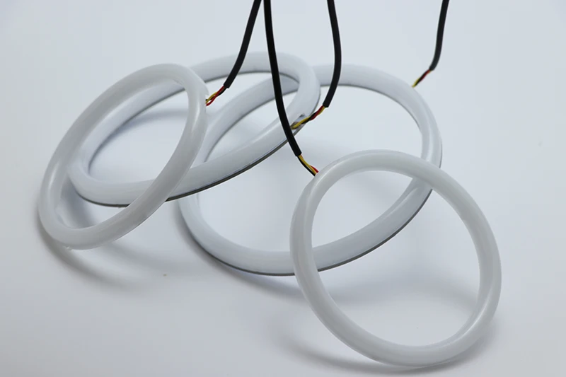 Для Kia Sorento R 2009-2012 белый и янтарный двойной цветной хлопковый светодиодный комплект для ангельских глаз halo Кольцо DRL указатель поворота