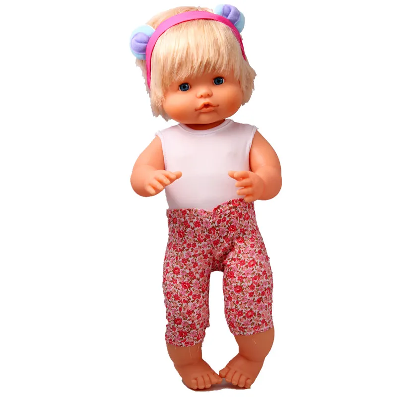 

Doll Clothes Fit 41 cm Nenuco Doll Nenuco y su Hermanita Red Flowers Joint Romper Doll Accessories 16inch Newborn Ropa Nenuco