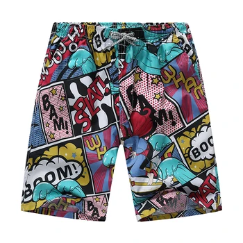 

2020 New Men Board Shorts Summer Beach Shorts Men Breathable Quick Dry Printed Swimwear Boardshorts Short Pants Elastic Waist