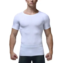 Мужская компрессионная футболка с коротким рукавом быстросохнущая дышащая для летних видов спорта бег B2Cshop