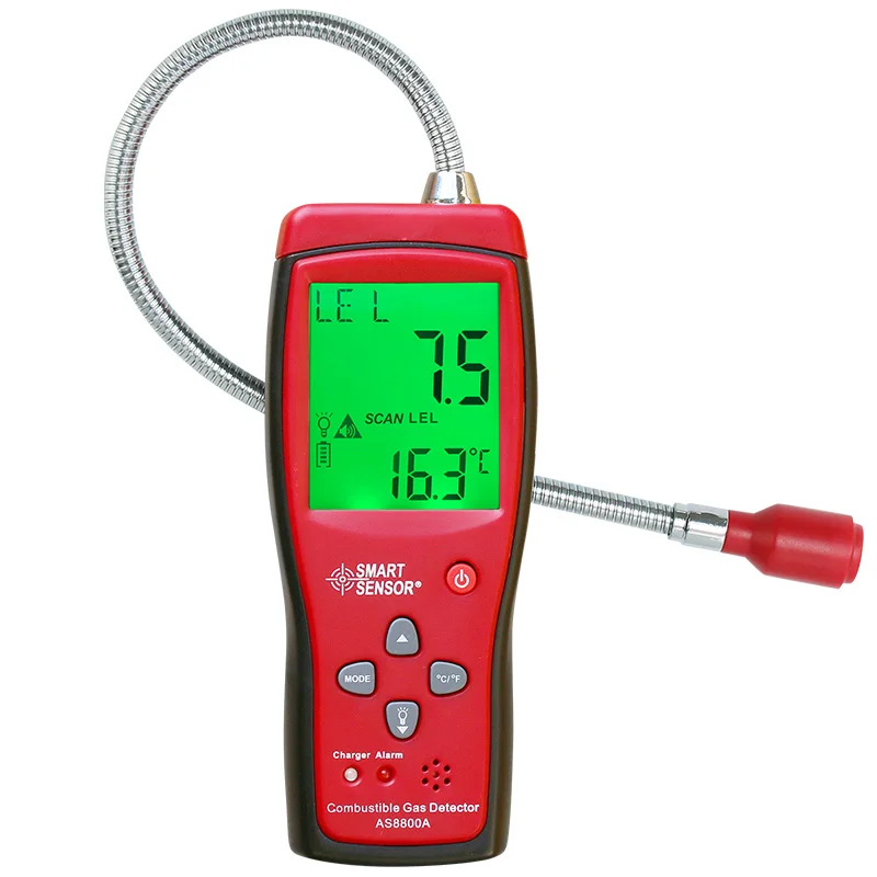 

AS8800A Smart Sensor Air Quality Monitor Analyzer Combustible Gas Leak Detector Natural Gas Coal Gas Methane Toxic Gas Tester