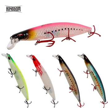 

Kingdom Fishing Hard Lure Jerkbait Wobblers 95mm/125mm/140mm High Quality Floating Minnow 3D Inside Hologram 5 Colors Model 3506
