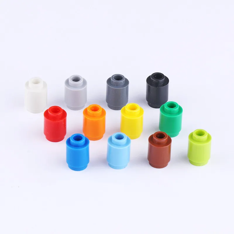

100Pcs Round Brick 1X1 DIY Enlighten Block Bricks City Blocks Compatible Legoed Blocks Toys Assembles Particles Kids Toys Gifts