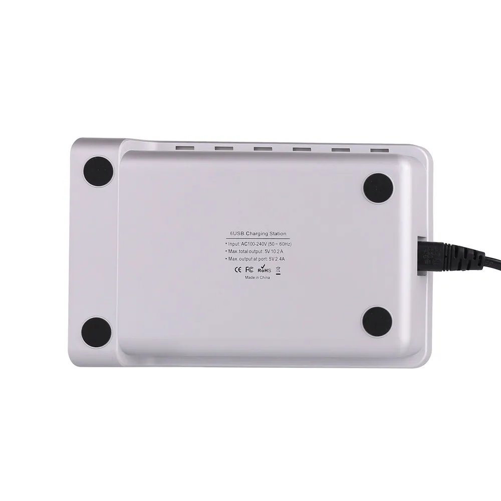 10.2A 6 Port USB Charging Station Universal Desktop Tablet & Smartphone Multi-Device Hub Charging Dock for iPhone, iPad, Galaxy, Tablets (12)