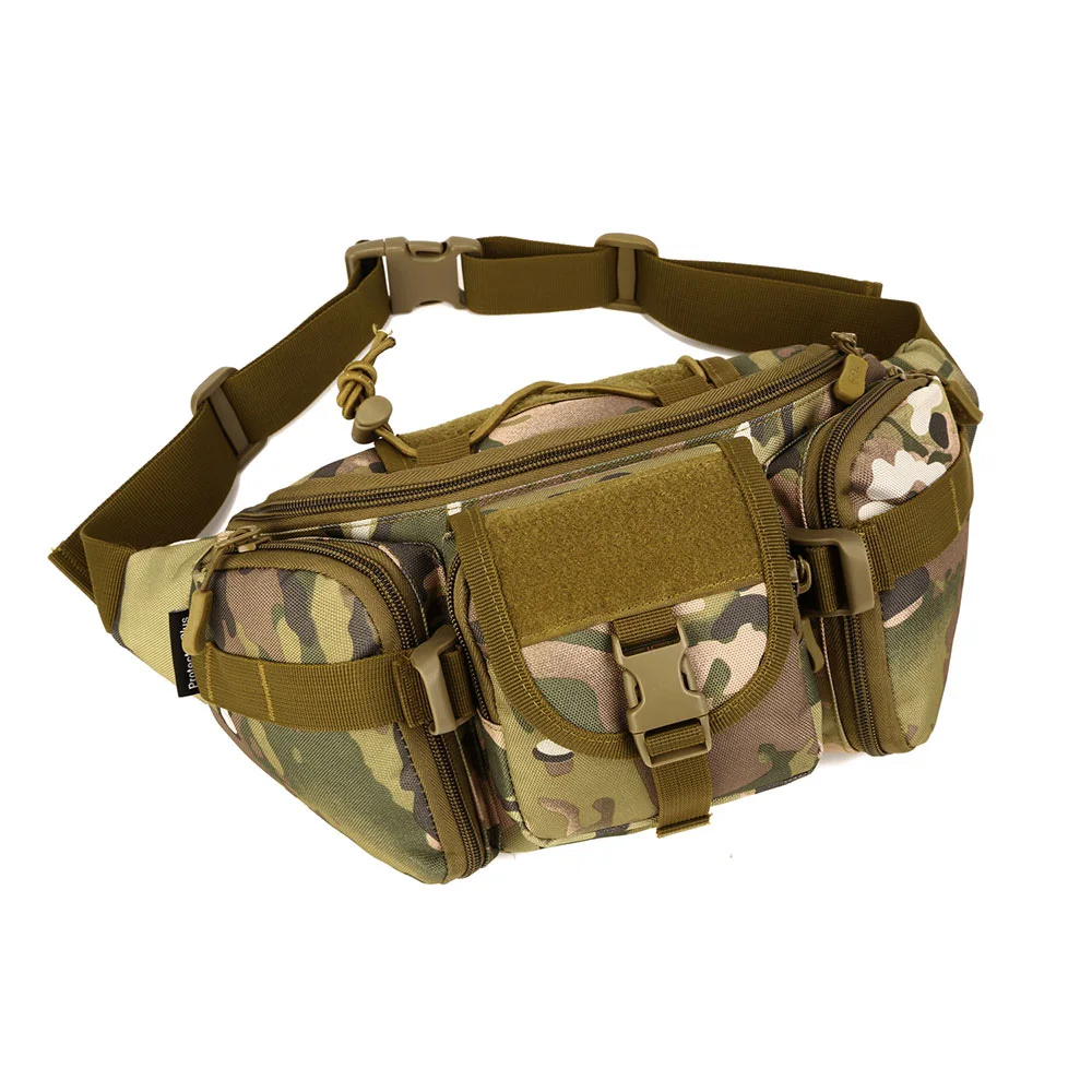 SINAIRSOFT Тактический Молл Мешок Водонепроницаемый Мешок Талии Fanny Pack Туризм Рыбалка Спорт Охота Талия Пакеты Тактический Спорт Поясная Сумка - Цвет: CP