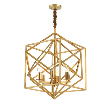 

Modern simple gold luxruy pendant lights foyer full copper LED Droplight copper frame lamp body creative LED Lighting fixture