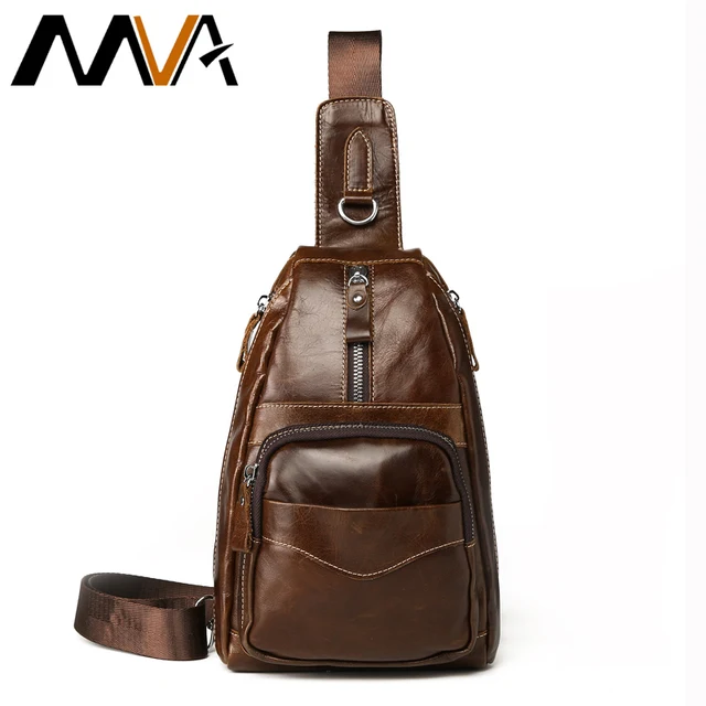Mva Vintage Genuine Leather Shoulder Bag Men Chest Small Mva Vintage Genuine Leather Shoulder Bag Men Chest Small Messenger Bags For Man