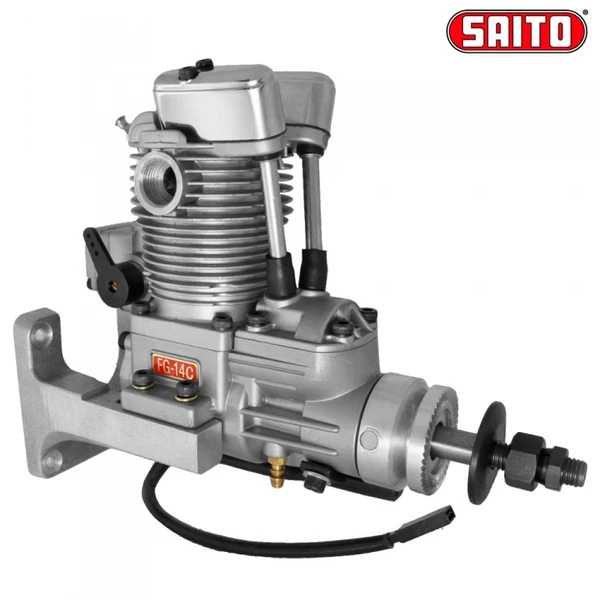 Двигатель Saito FG 14C (82B) 4 тактный газовый двигатель 14 куб. См радиоуправляемый