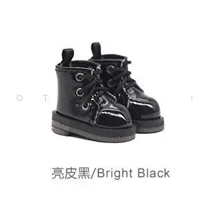 1 пара бренд ob11 в кукольном стиле для blyth ботинки martin обувь для Pullip, OB11, кукла Middle blyth аксессуары для обуви - Цвет: bright black