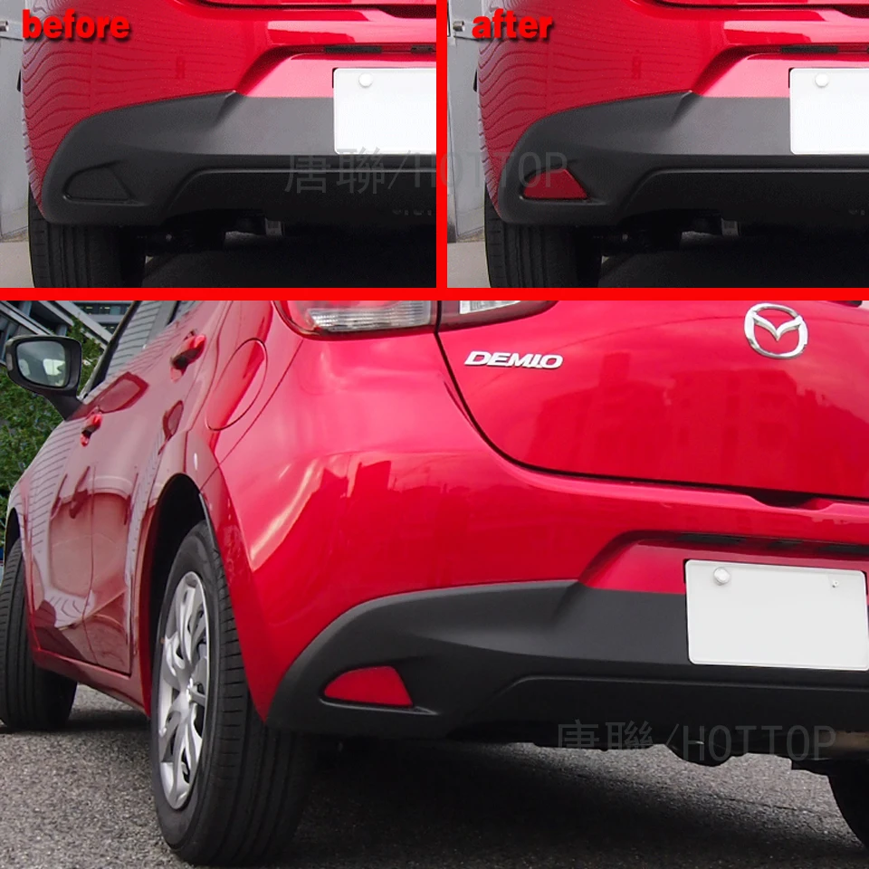 ABS Хромированная задняя противотуманная фара отражатель для Mazda 2 Demio DJ DL