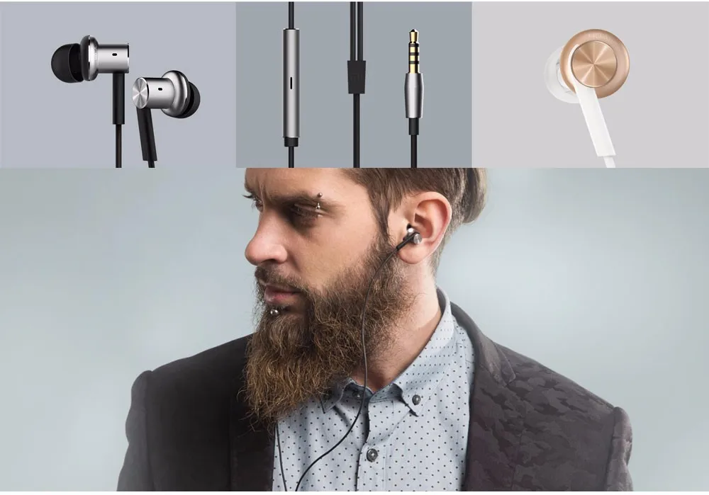 ru Mi Xiaomi Hybrid Headphones In Ear Stereo Earphone Headset Earphones With Mic 1 (4)