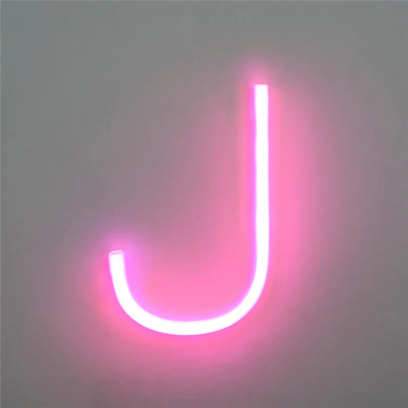 LED Letter Night Lights Plastic Light Up Letters Standing Hanging Warm Pink Light Home Decor Luces Led Decoracion 40JUL2217