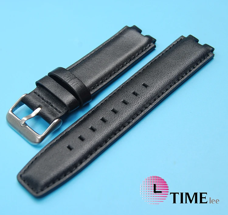 

Replacement 16*22mm Black GENUINE Leather Watch Band Strap fits Pebble Smart Watch 2 Steel