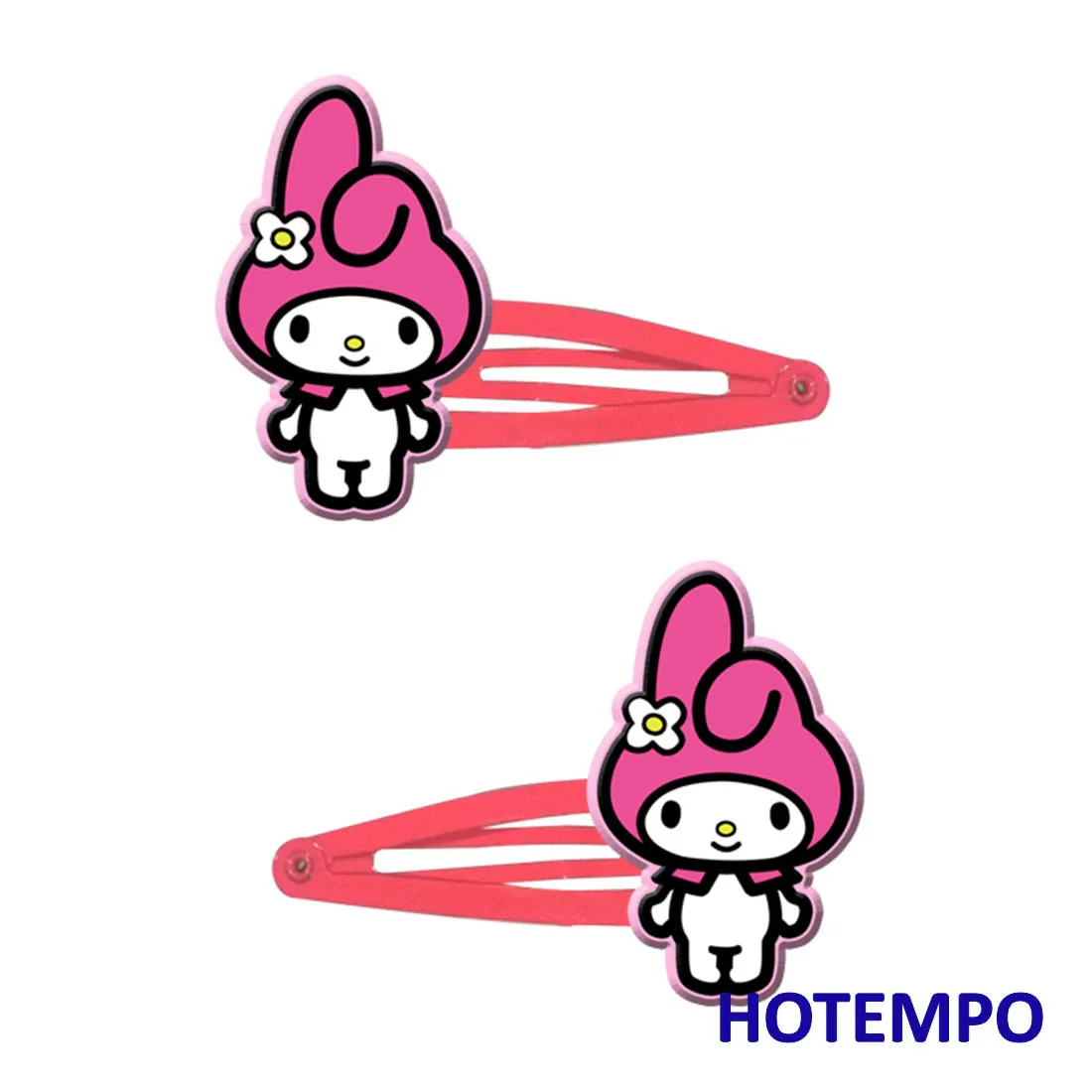 Япония Kawai мультфильм Keroppi Kuromi Мелодия пурин Pochacco Maru Sam LittleTwinStars милые шпильки для волос для девочек зажим для девочек подарок - Цвет: PVCFJ-MLD-RD-LR2P