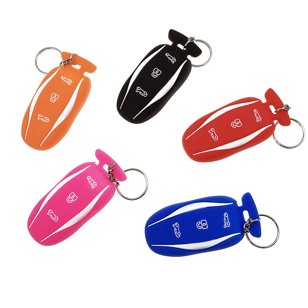 

Key Case Cover Shell Holder For Tesla Model S Automobile Silicone Key Cover Shell For Tesla Model S Auto Decor Accessories