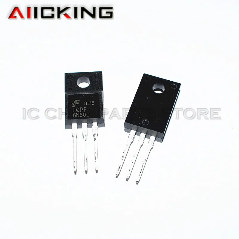 10 шт./лот FQPF6N60C TO-220F 6N60C 6N60 N-Channel MOSFET