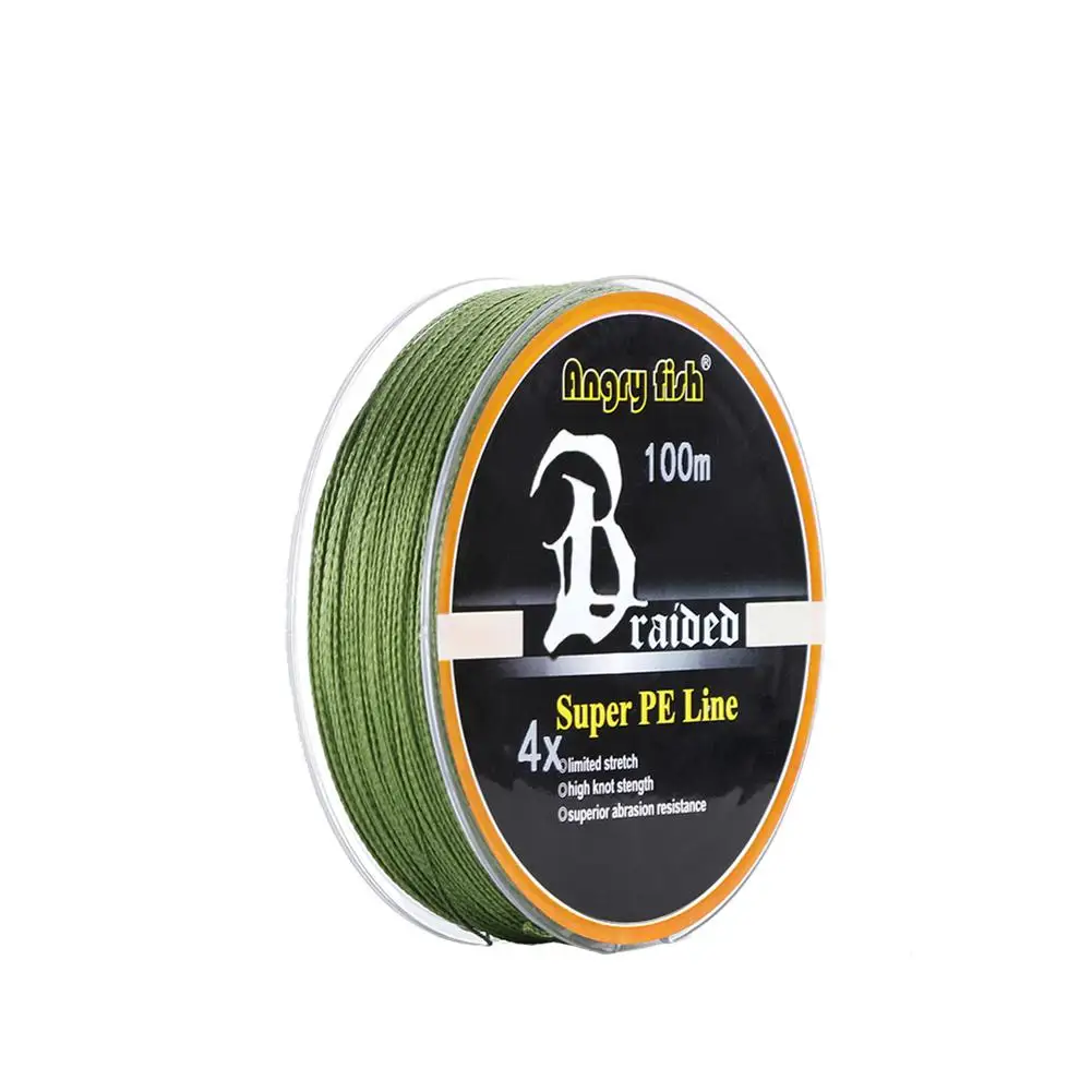 HobbyLane ANGRYFISH Diominate PE line 4 Strands Braided Fishing Line Braided 100m/109yds Super Strong Fishing Line 10LB-80LB HobbyLane ANGRYFISH Diominate PE line 4 Strands Braided Fishing Line Braided 100m/109yds Super Strong Fishing Line 10LB-80LB