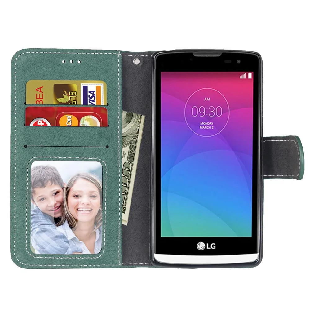 Ретро матовый кожаный чехол для LG Leon 4G LTE C40 H340N с откидной подставкой классический