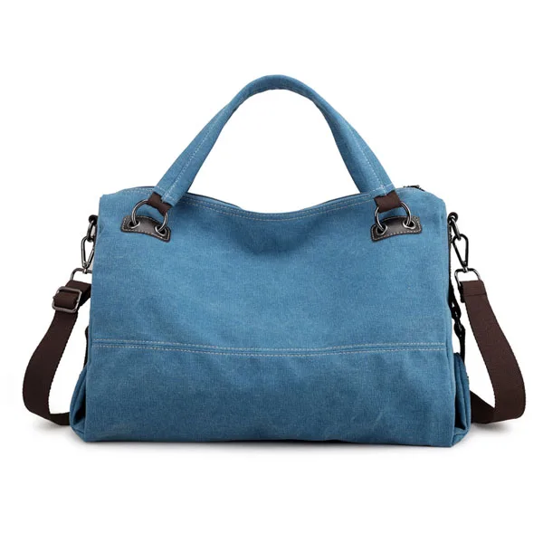 KVKY Холщовая Сумка-тоут для рук, Женская Роскошная сумка, сумки с верхней ручкой для женщин, дизайнерская сумка через плечо, большая сумка-мессенджер для отдыха - Цвет: Sky blue