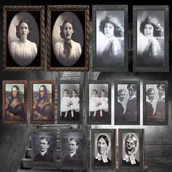 

3D Lenticular ruler Ghost Photos Frame Halloween Decoration Spooky Bachelorette Party Supplies Craft Supplies
