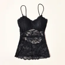Высококачественная женская одежда Новая Летняя Сексуальная кружевная черная белая Женская Нижнее белье Майки