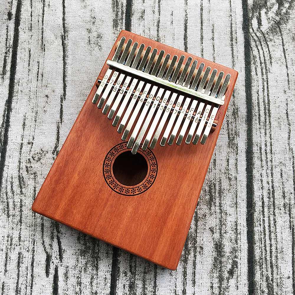 17 ключей калимба Mbira Thumb пианино традиционный музыкальный инструмент аккомпанемент с настройки молотки шкала наклейка