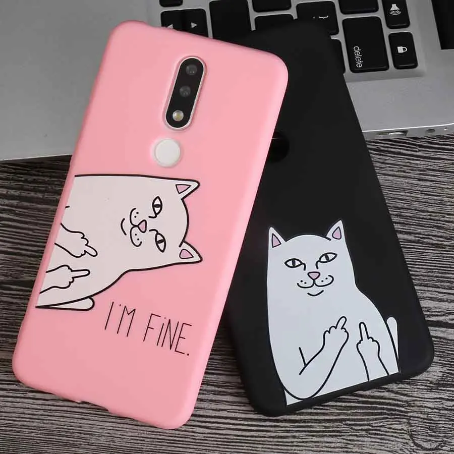 Cute Cartoon Cat Silicone Phone Case For Vivo Z5X Y17 Y3 X27 V15 Pro Y91C IQOO X23 Y95 Y91i V11i Cover Coque Fundas |