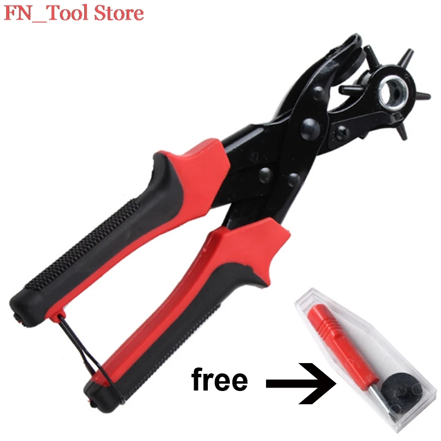 High Quality 6 Size Set Reversible Heavy Duty Leather Belt Puncher