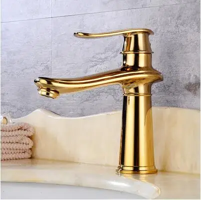 gold short Черный Ванная комната кран бассейна смесителя Ванная комната black tap кран для раковины ванной комнаты холодной и горячей воды бассейна кран - Цвет: gold short