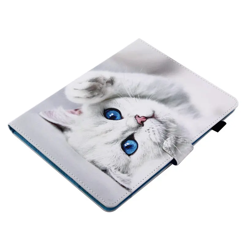 Мультфильм Cat Чехол для Apple iPad 2/3/4 чехол Funda планшет силиконовый чехол из искусственной кожи для iPad2 iPad3 iPad4 Стенд кожи в виде ракушки+ стилус+ Защитная пленка на экран