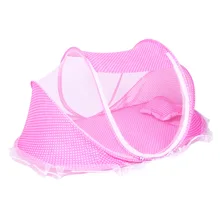 Москитная сетка с подушкой для мальчиков и девочек, переносная детская кровать, москитная сетка, складная Колыбель для новорожденных, сетчатая палатка для младенцев, кровать, сетка