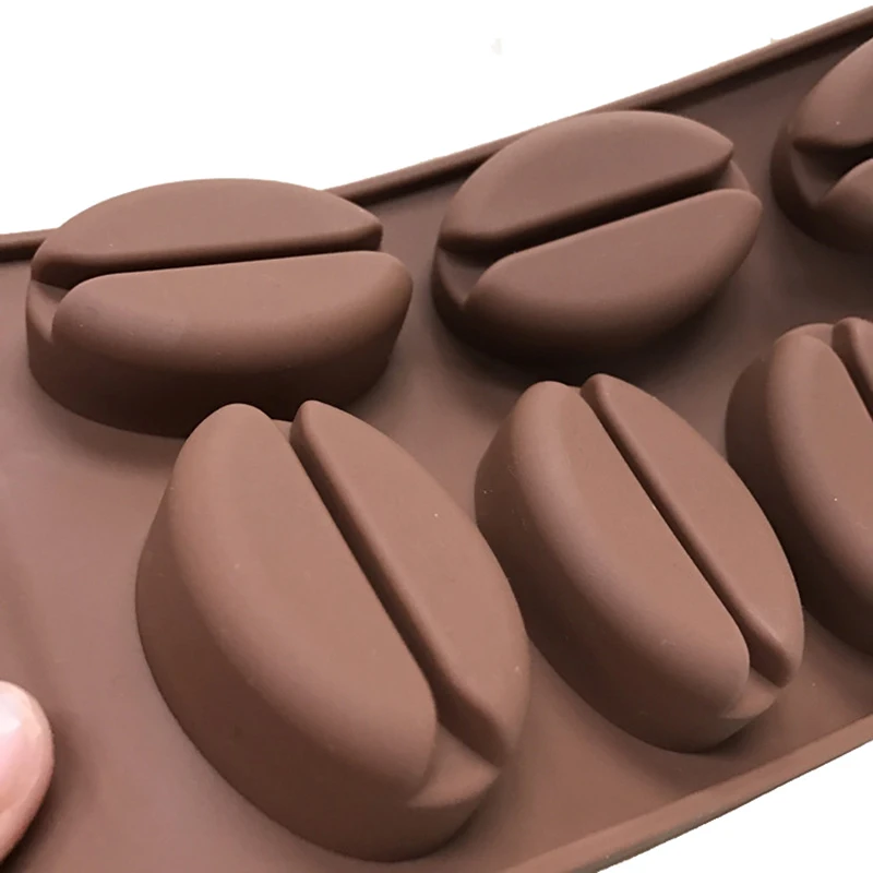 Силиконовая форма для выпечки кофейных зерен, шоколадный торт, форма для выпечки, губы, кофейные зерна, форма для льда, форма для мыла, леденец, пирожные