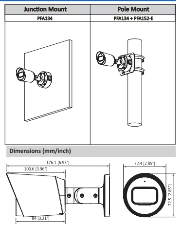 2MP Dahua POC HDCVI камера HAC-HFW1200T-A-POC Встроенный микрофон Поддержка POC DC12V 1080p пуля камера безопасности