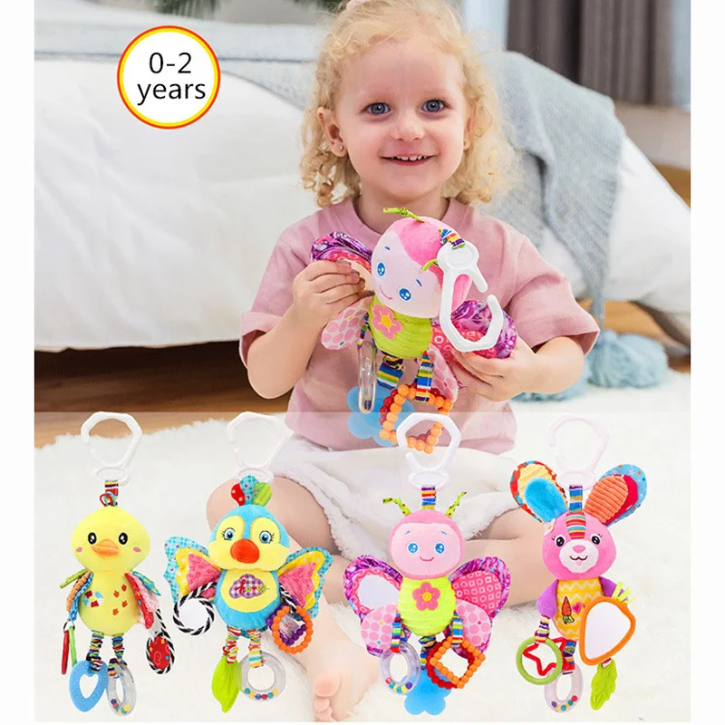 

Baby rattle toy stroller hanging soft toy cute animal doll crib crib hanging bell toy elephant rabbit dog