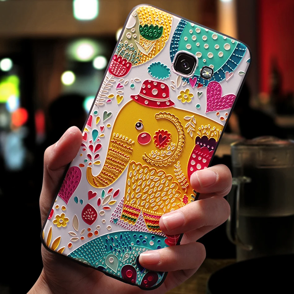 elephant Чехол, чехол, чехол для samsung Galaxy A7 A710 A720, силиконовый 3D милый чехол для мобильного телефона, Роскошный чехол для задней панели s - Color: elephant
