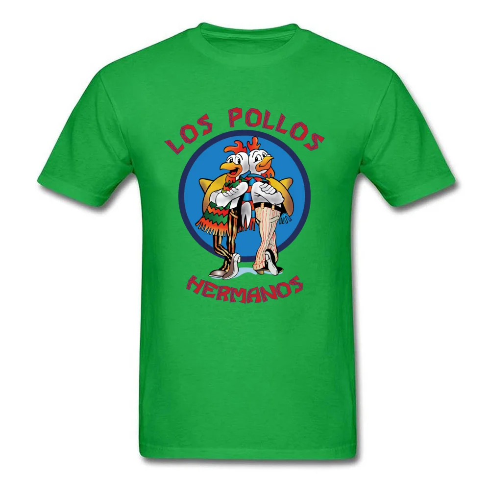 GiftDesign Short Sleeve Tops & Tees VALENTINE DAY Faddish Crewneck Pure Cotton T-Shirt Student Top T-shirts Los Pollos Hermanos  Los Pollos Hermanos green