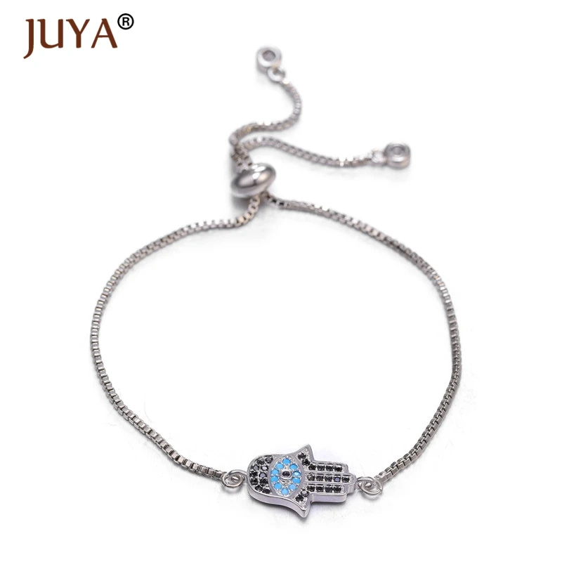 Новая мода сглаза Фатима Ручной Браслет Подвески Pave кубического циркония маленький браслет Хамса для женщин Подарки Золотой браслет ювелирные изделия