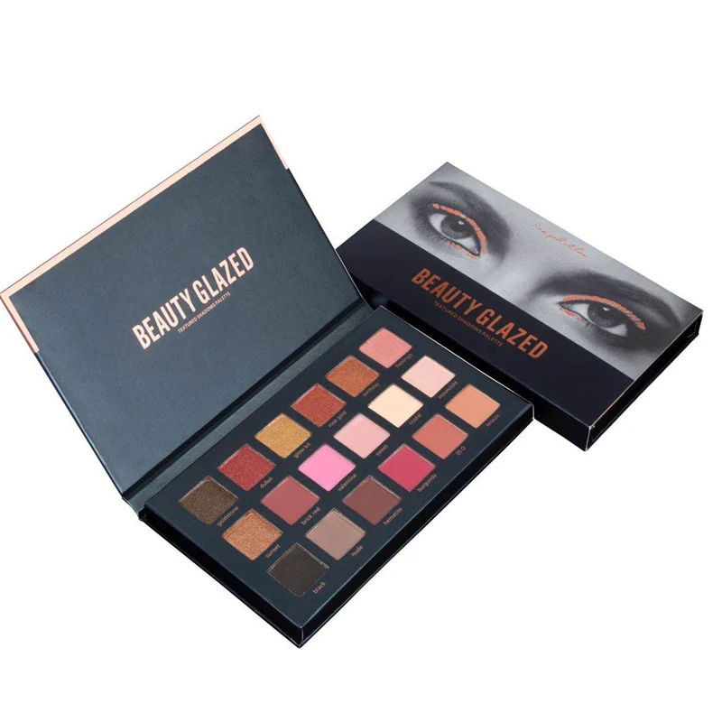Палетка теней Beauty Glazed для макияжа тени век блестящие матовые радужные 18 цветов| |