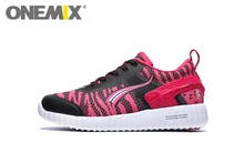 Original ONEMIX Women Running Shoes Leather Breathable Mesh Walking Athletic Sneakers Zapatillas Mujer Deportivas Free Ship
