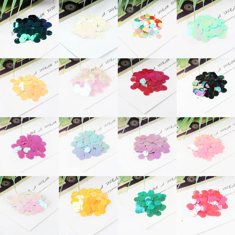 New PVC Flat Round Loose Sequins 10g/Bag Paillettes Sewing Craft DIY Accessories for Garment Lentejuelas Para Coser