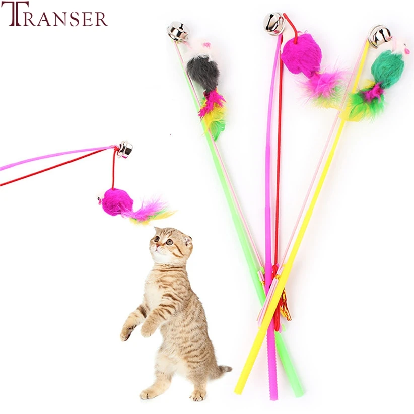 Cheap Cat Toy Fishing Rod Hanging Mice Mouse Stick Cat Intractive Toys