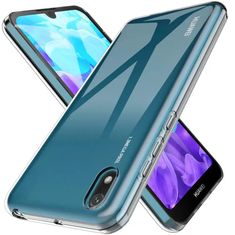 Чехол для Huawei Y5 2019 прозрачный мягкий чехол телефона с силиконовым покрытием AMN LX1