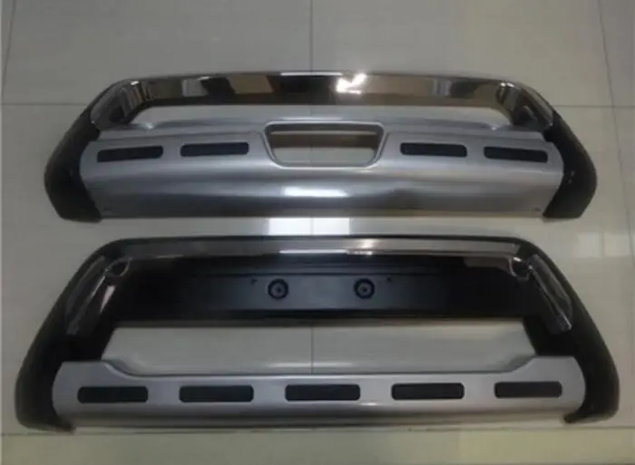 

ABS CHROME PAINT CAR FRONT+REAR BUMPERS PROTECTOR GUARD SKID PLATE FOR Ssangyong Tivolan / Tivoli 2015 2016 2017 2018 2019