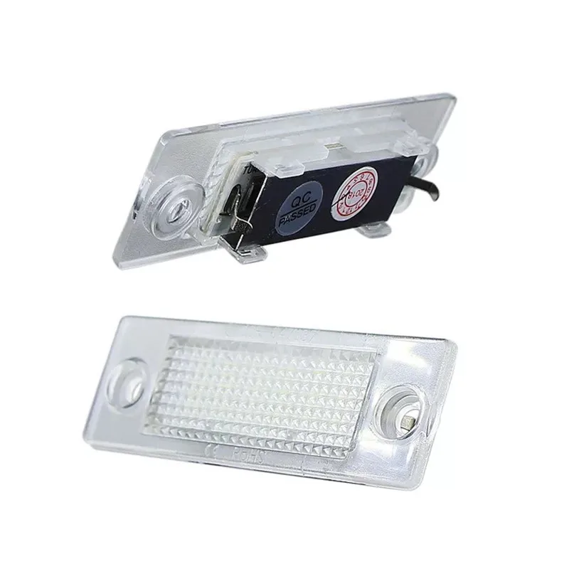 2pcs Car LED License Number Plate Lights Lamp For Transporter T5 Multivan Caravelle Eurovan Passat Caddy Touran Golf