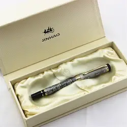 Jinhao 5000 Винтаж Роскошный металлическая шариковая ручка Красивый Дракон текстура вырезка, золотые чернила ручка для офиса Бизнес