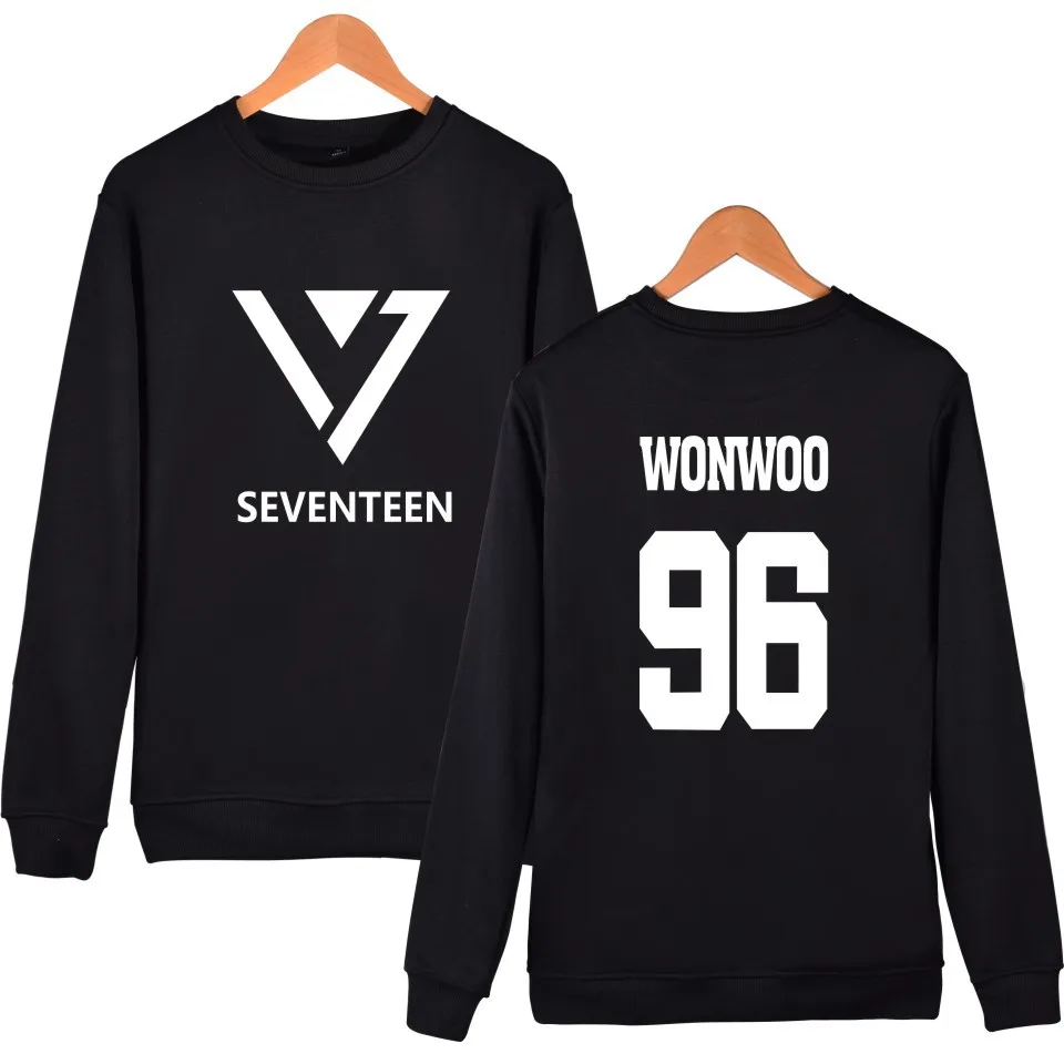 Women Men Kpop BTS Seventeen Streetwear Pullovers Hoodies Sweatshirts Plus Size Harajuku Hooded Loose Oversized Sportswear | Женская