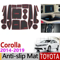 Противоскользящие слот ворота коврик резиновая подложка для Toyota Corolla 2014 2015 2016 2017 2018 E170 Corolla Altis аксессуары наклейки